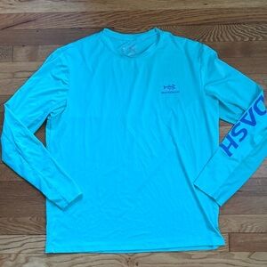 Bassdash Men’s Teal Long Sleeve Sun Fishing Shirt - Size‎ L
